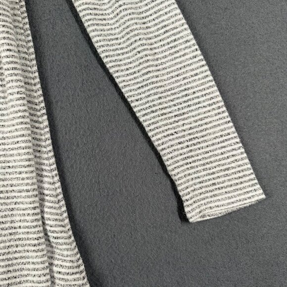 WHBM Small White Black Striped Open Front Long Sleeve Cardigan - Picture 5 of 9